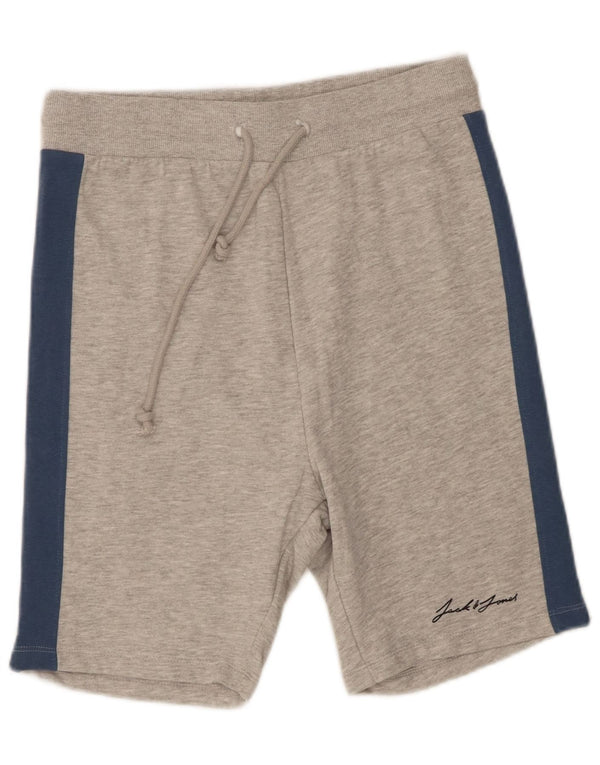 Jack & Jones Mens Sport Shorts Small Gris Colorblock Algodón