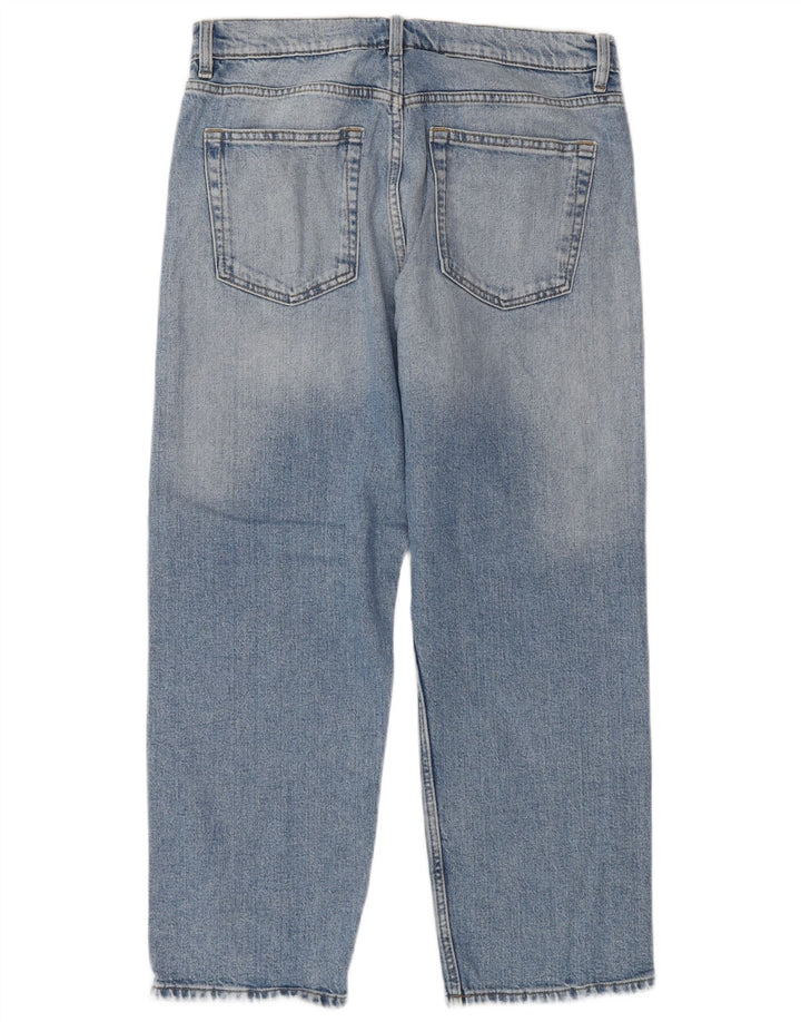 Marks & Spencer Vaqueros rectos regulares para mujer UK 12 Medium W30 L25 Azul