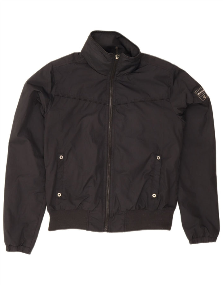 Champion Chaqueta Bomber Con Capucha Para Mujer UK 14 Medium Azul Marino