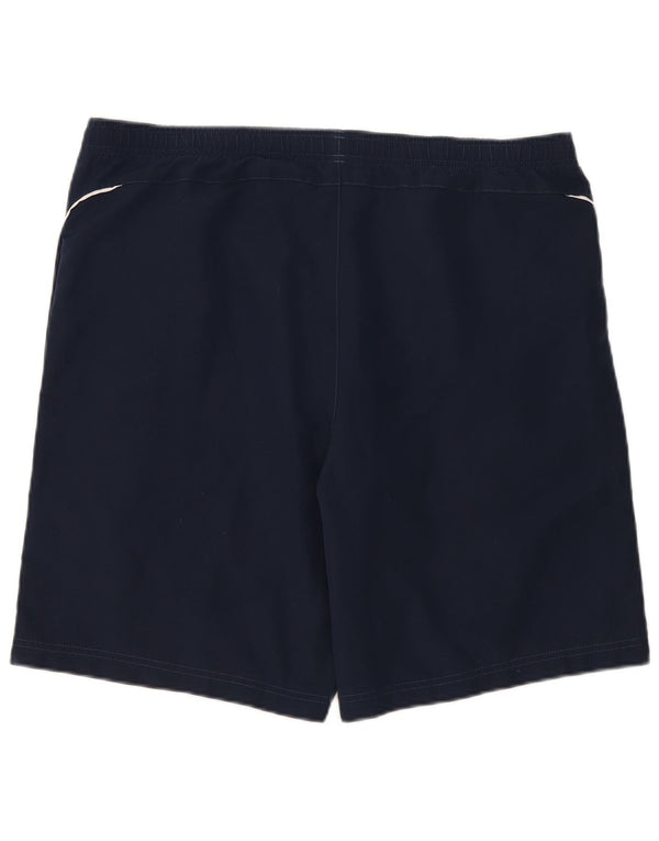 Reebok - Pantalones cortos deportivos para hombre, talla grande, poliéster, color azul marino