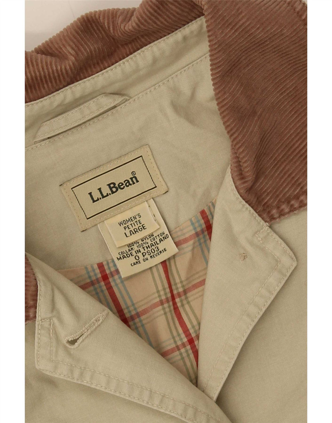 L.L.Bean Chaqueta utilitaria extragrande para mujer Reino Unido 46 Grande Algodón beige