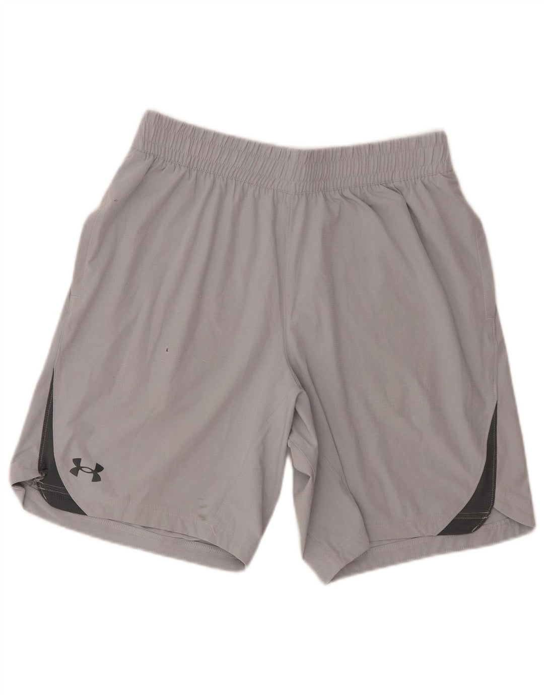 Under Armour Hombre Pantalones cortos deportivos con estampado de poliéster color block en gris medio