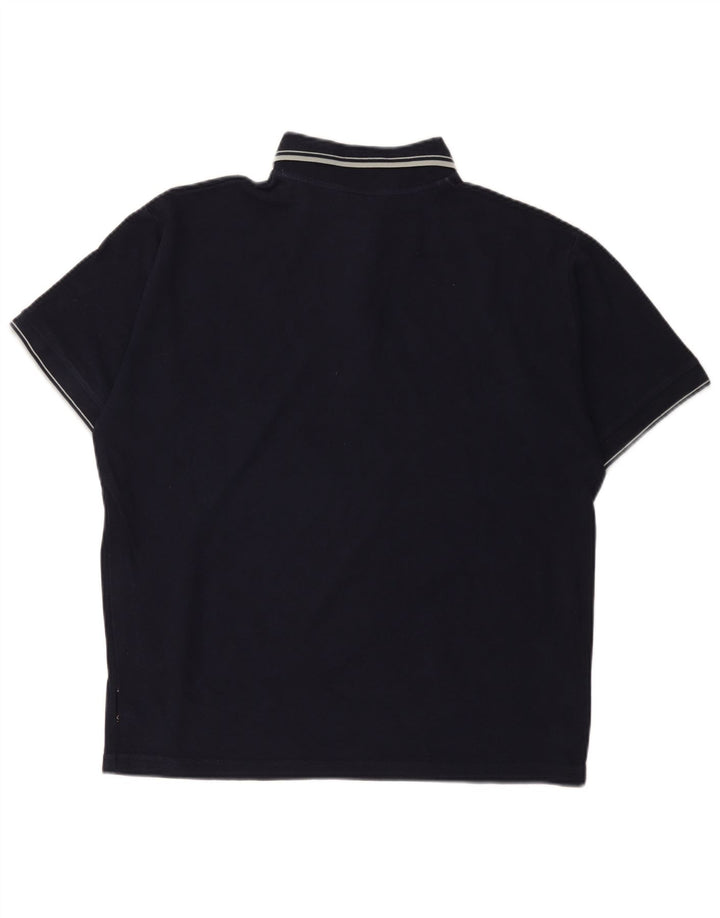 Polo Kappa Hombre Algodón Azul Marino Mediano