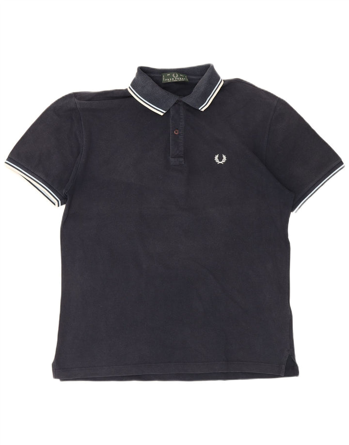 Fred Perry Polo Para Hombre Grande Azul Marino Algodón