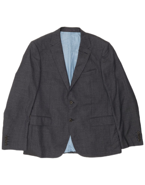 MARKS & SPENCER Chaqueta tipo blazer de 2 botones para hombre IT 52 XL Lana azul marino