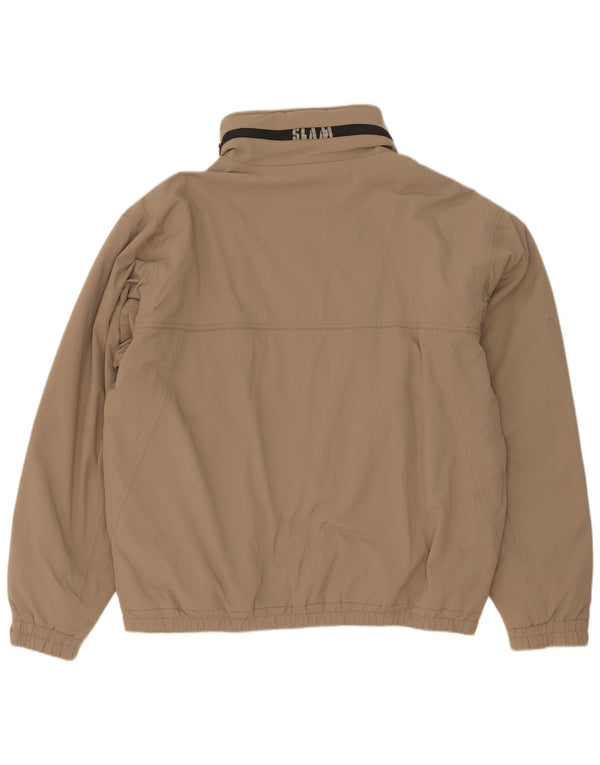 Slam Chaqueta Bomber para Hombre UK 44 2XL Nylon Beige