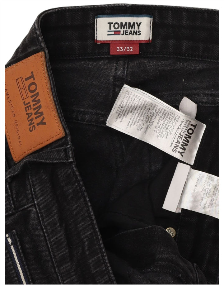 Tommy Hilfiger Vaqueros ajustados para hombre W33 L32 Algodón negro