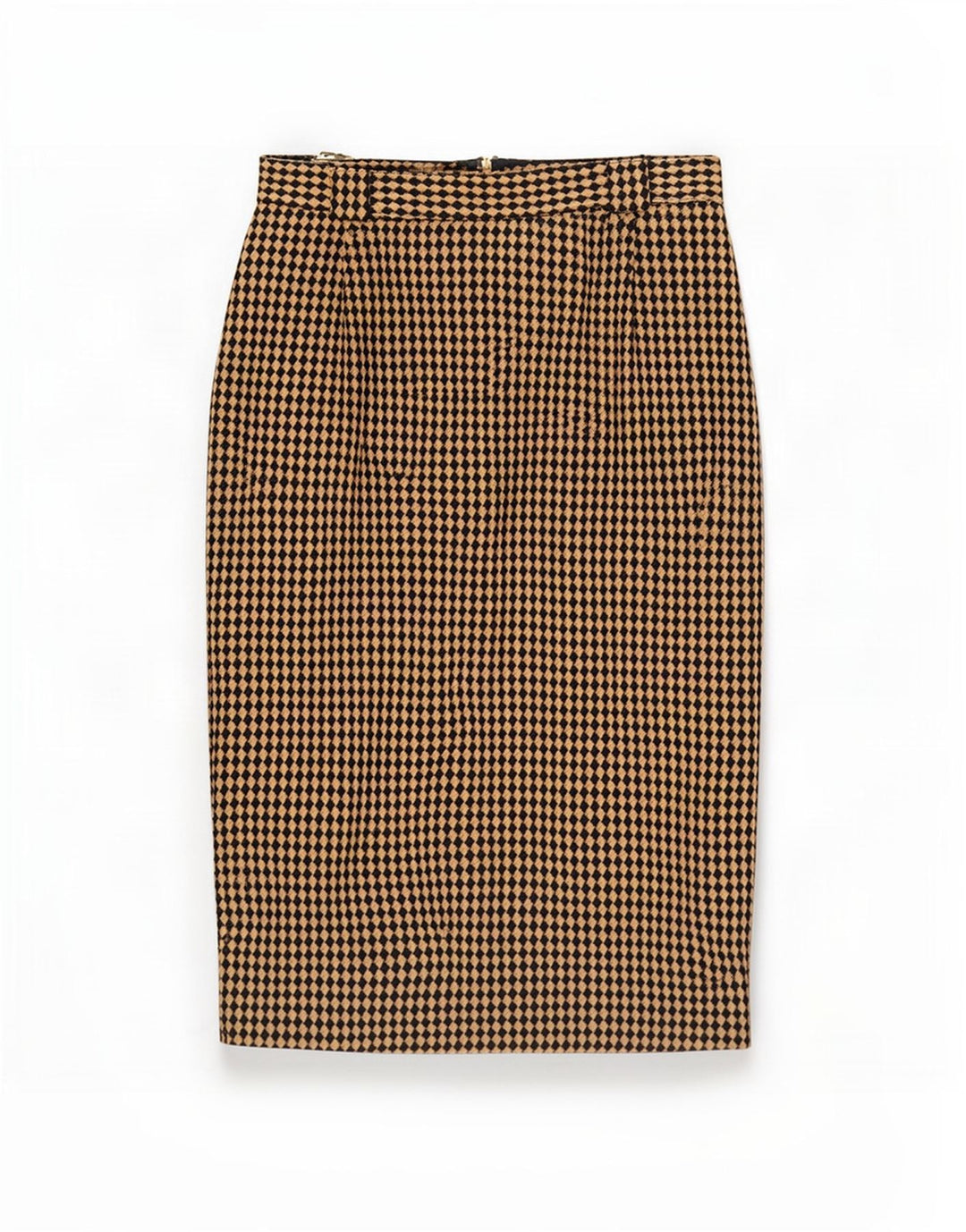 Falda lápiz para mujer Michael H UK 12 Medium W26 Beige Argyle/Lana de diamante