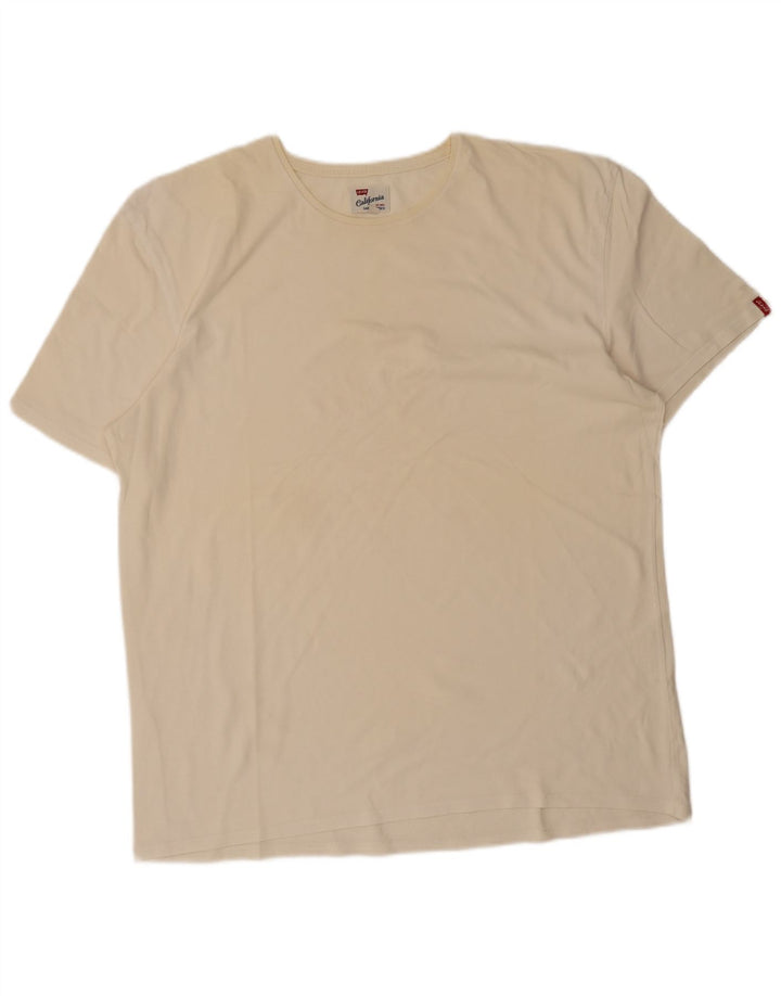 Levi's Camiseta para hombre Top 3XL Algodón blanco roto