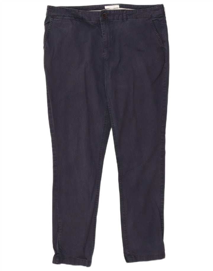 White Stuff Pantalones chinos ajustados para hombre UK 44 Large W37 L28 Azul marino Algodón