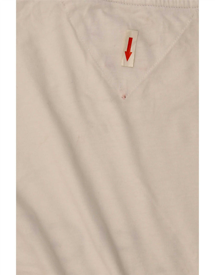 Tommy Hilfiger Camiseta gráfica para hombre Top Medium White Cotton