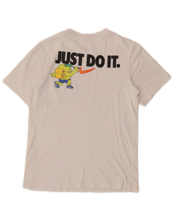 Nike - Camiseta gráfica para hombre, talla pequeña, algodón blanco