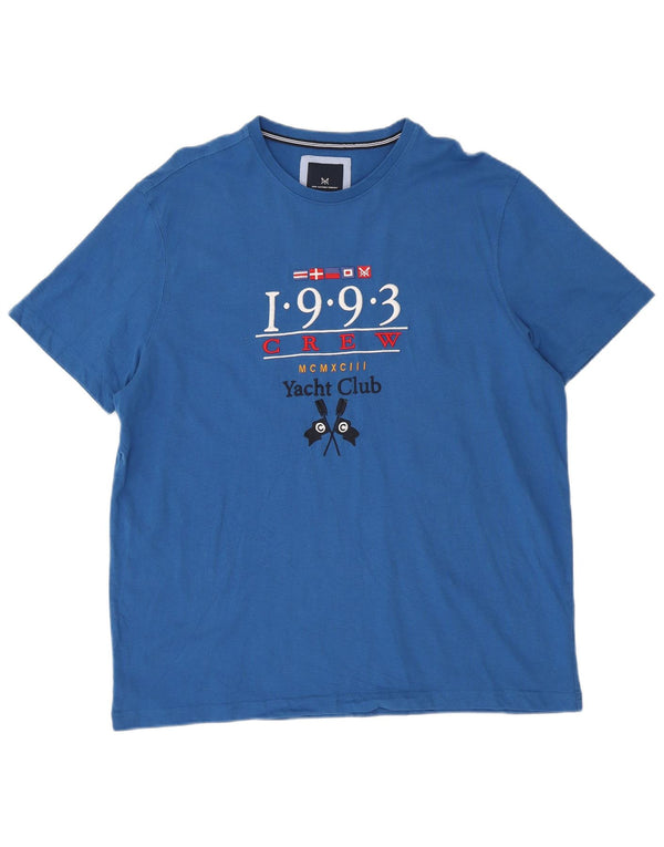 Crew Clothing Camiseta gráfica para hombre Top XL Algodón azul