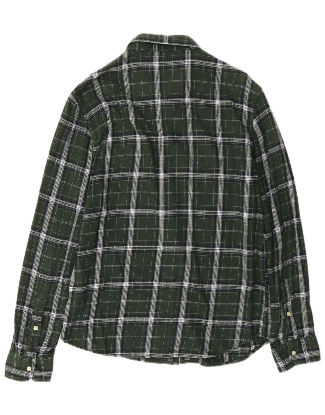 Camisa De Franela De Algodón A Cuadros Verde Medio Lee Hombre