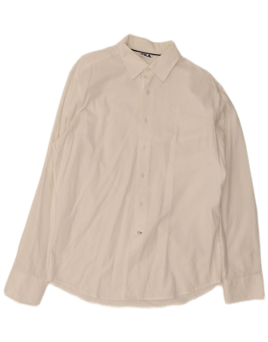 Camisa Fila Hombre Grande Algodón Blanco
