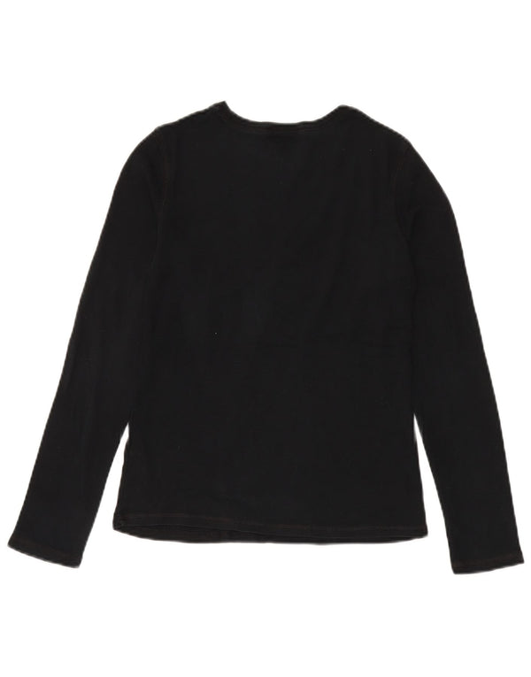 Marks & Spencer Top para mujer de manga larga UK 8 Small Algodón negro