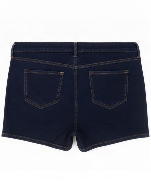 Marks & Spencer Womens Denim Shorts UK 18 XL W38 Navy Blue Cotton