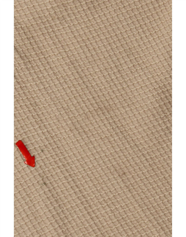 Berto Lucci Hombre Camiseta Top Small Beige Algodón