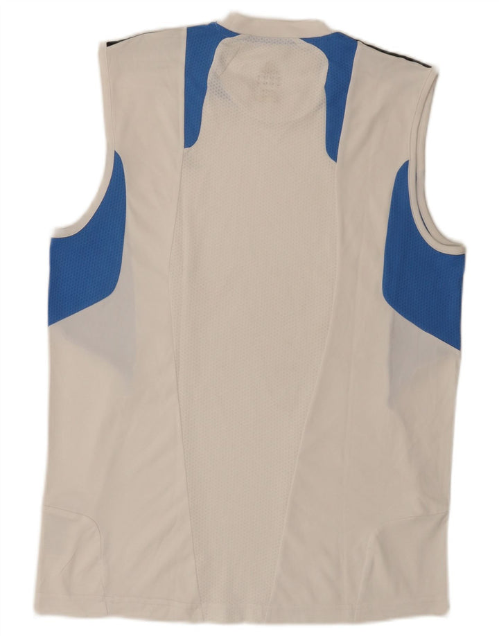 Adidas Hombre Climacool Vest Top Medio Blanco Colorblock Poliéster
