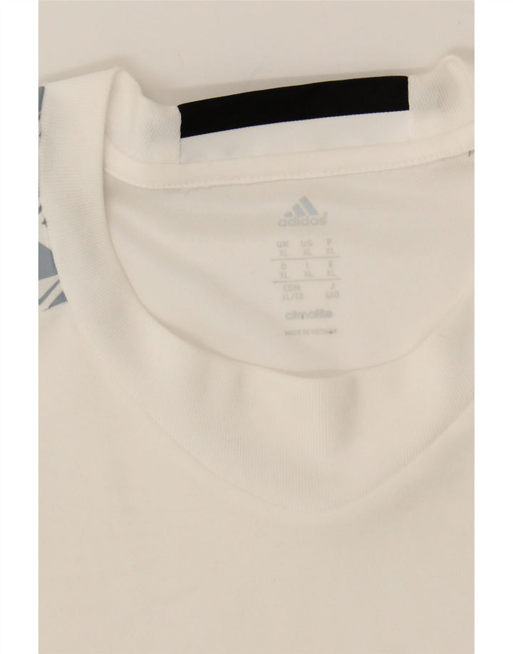 ADIDAS Hombre Adizero Graphic Top Manga Larga XL Poliéster Blanco