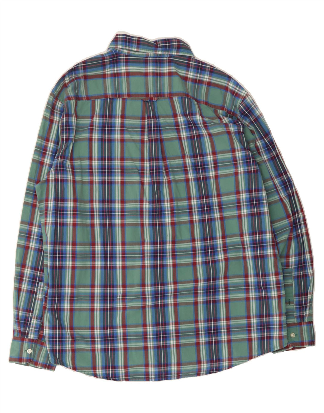 CHAPS Mens Big & Tall Shirt XL Green Plaid Cotton Vintage Chaps and Second-Hand Chaps from Messina Hembry 