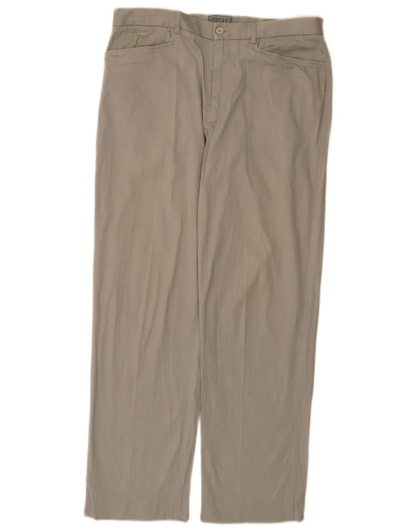 Versus By Gianni Versace Pantalones chinos rectos para hombre IT 52 XL W34 L30 Gris