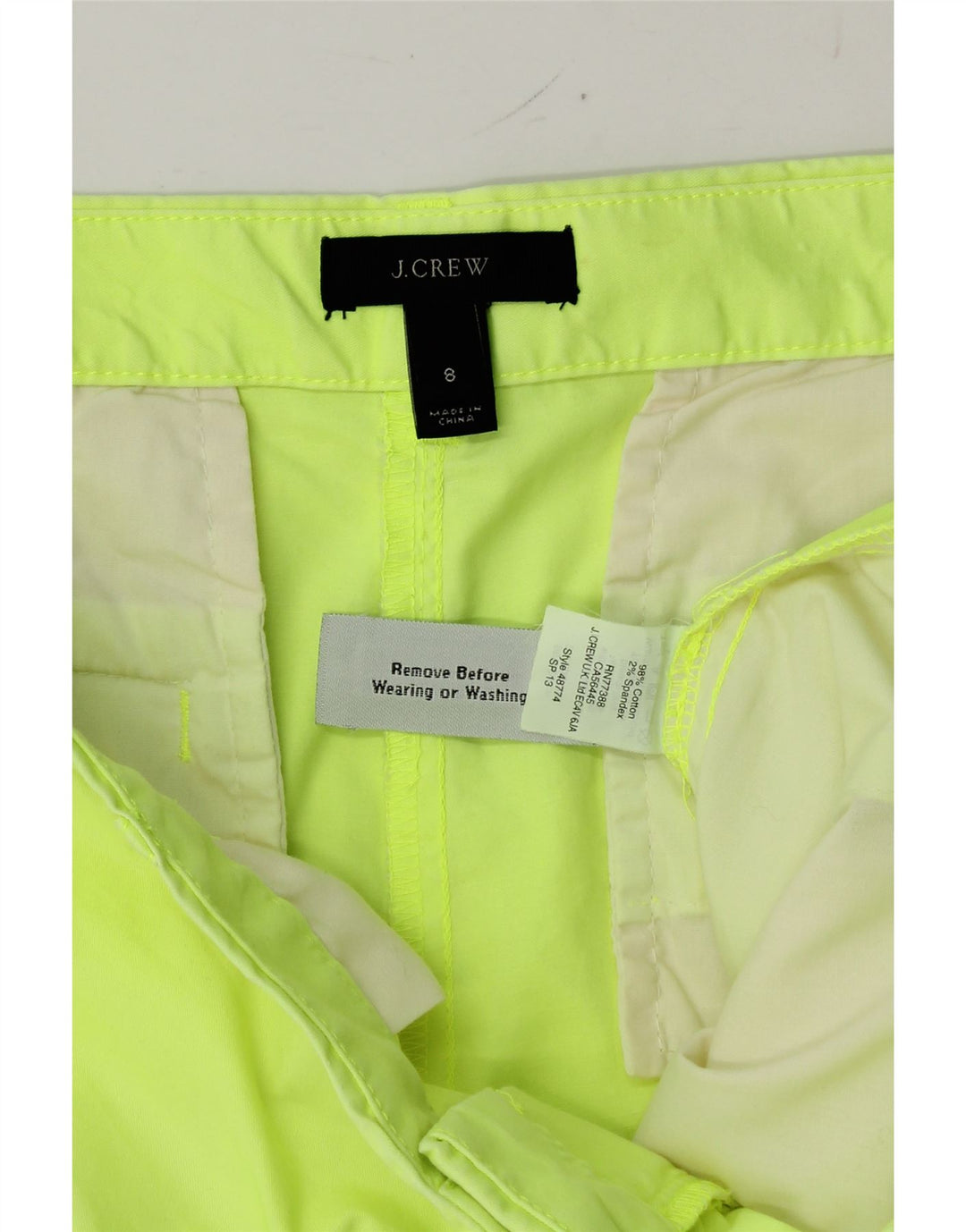 J. CREW Womens Chino Shorts US 8 Medium W32 Green Cotton Vintage J. Crew and Second-Hand J. Crew from Messina Hembry 