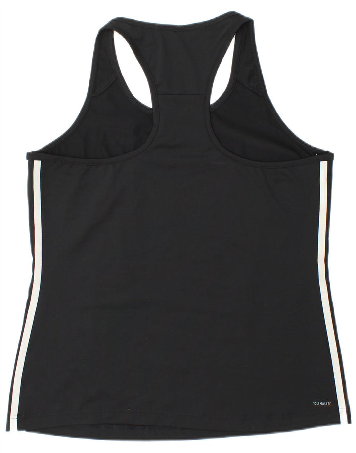 Adidas Mujer Climalite Chaleco Top UK 16/18 Grande Negro Poliéster