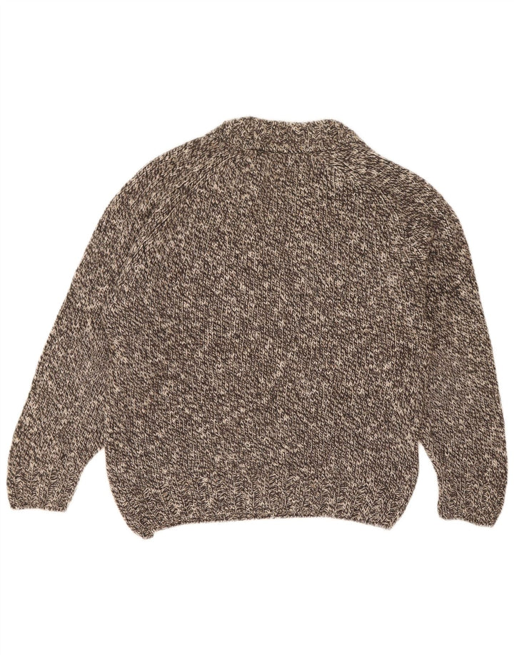 Marks & Spencer Jersey de cuello redondo para hombre de lana moteada gris pequeño