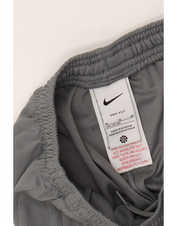 Nike Pantalones de chándal Dri Fit para niños 13-14 años XL Gris Poliéster