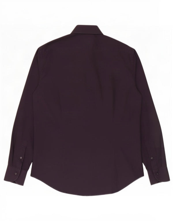 Camisa Ungaro Hombre Talla 40 15 3/4 Mediano Morado Algodón