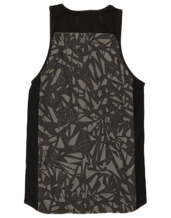 Adidas Hombre Chaleco Top Pequeño Algodón Geométrico Negro