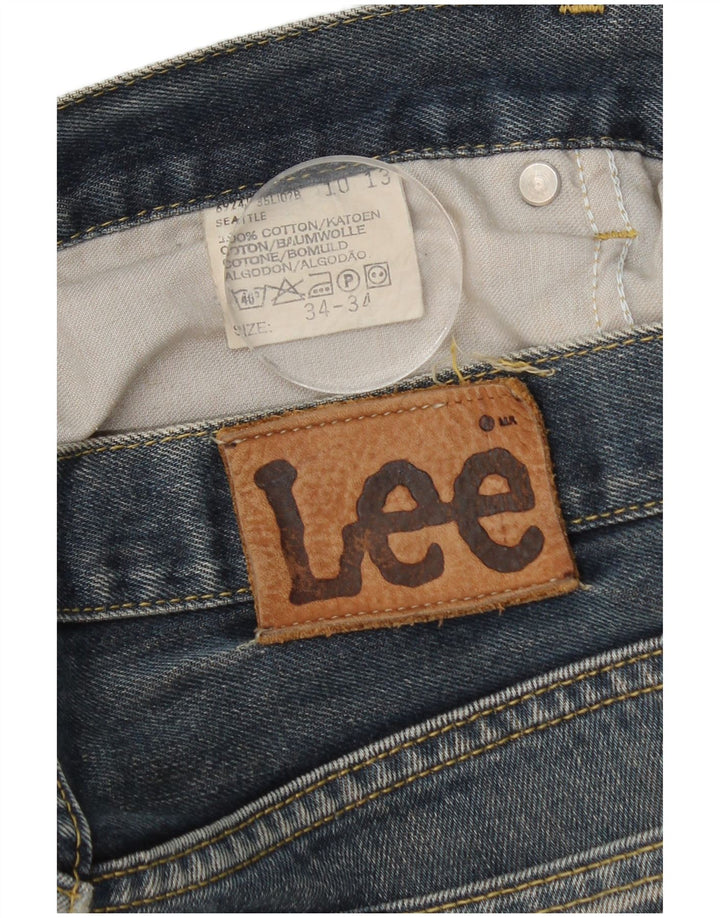 Lee Vaqueros Rectos Seattle para Hombre W34 L30 Algodón Azul