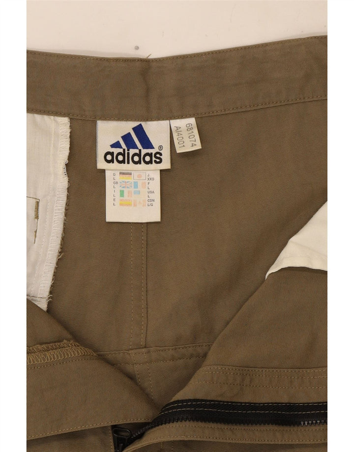 Adidas - Pantalones cortos cargo para hombre, talla grande, W34, color caqui, poliamida