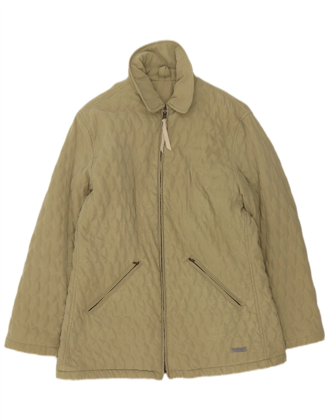 Belfe & Chaqueta acolchada extragrande para mujer Reino Unido 12 Caqui mediano