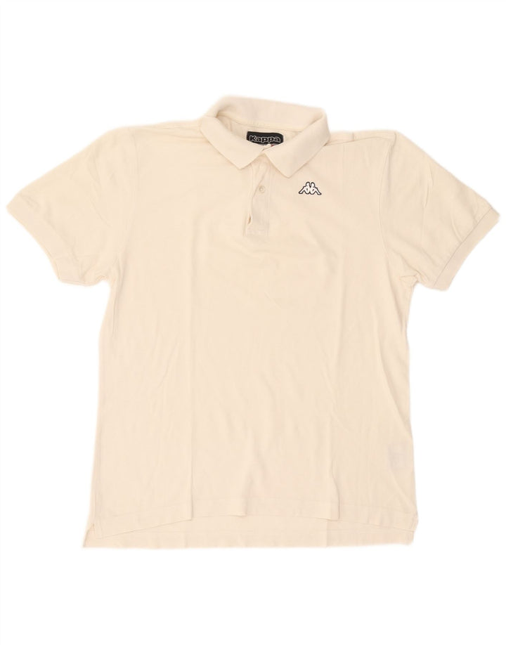 Kappa Polo Hombre Medium Off White Algodón