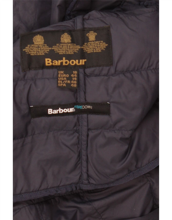 Barbour - Chaqueta acolchada con forro para mujer, talla 40, XL, azul marino