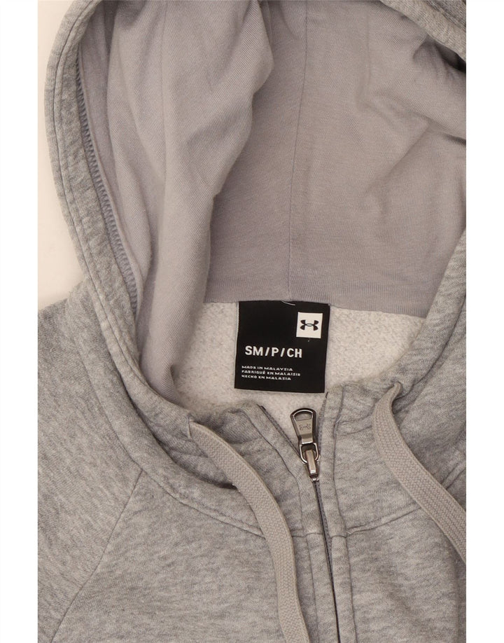 UNDER ARMOUR Suéter con capucha y cremallera para hombre pequeño gris