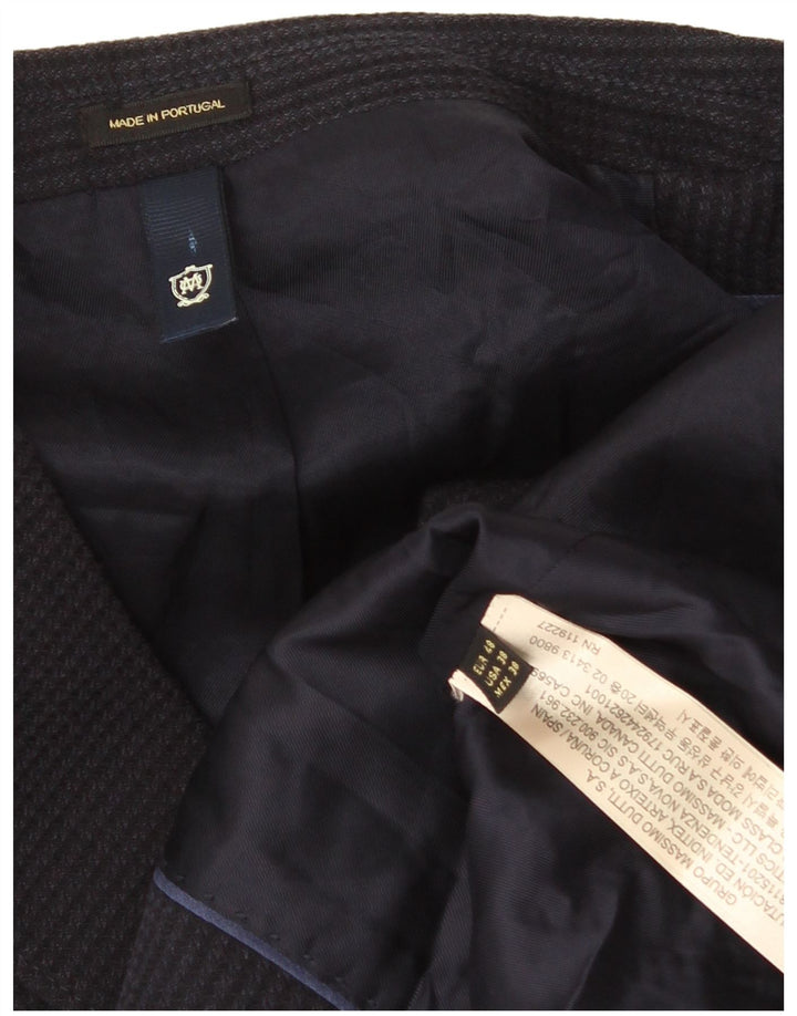 Massimo Dutti Chaqueta Blazer De 2 Botones Para Hombre EU 48 Mediano Acetato Azul Marino