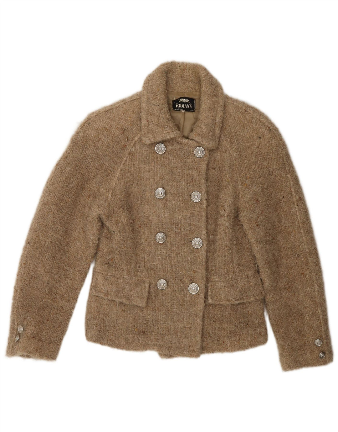 Chaquetón para mujer de Roman's UK 10 Small Beige Lana moteada