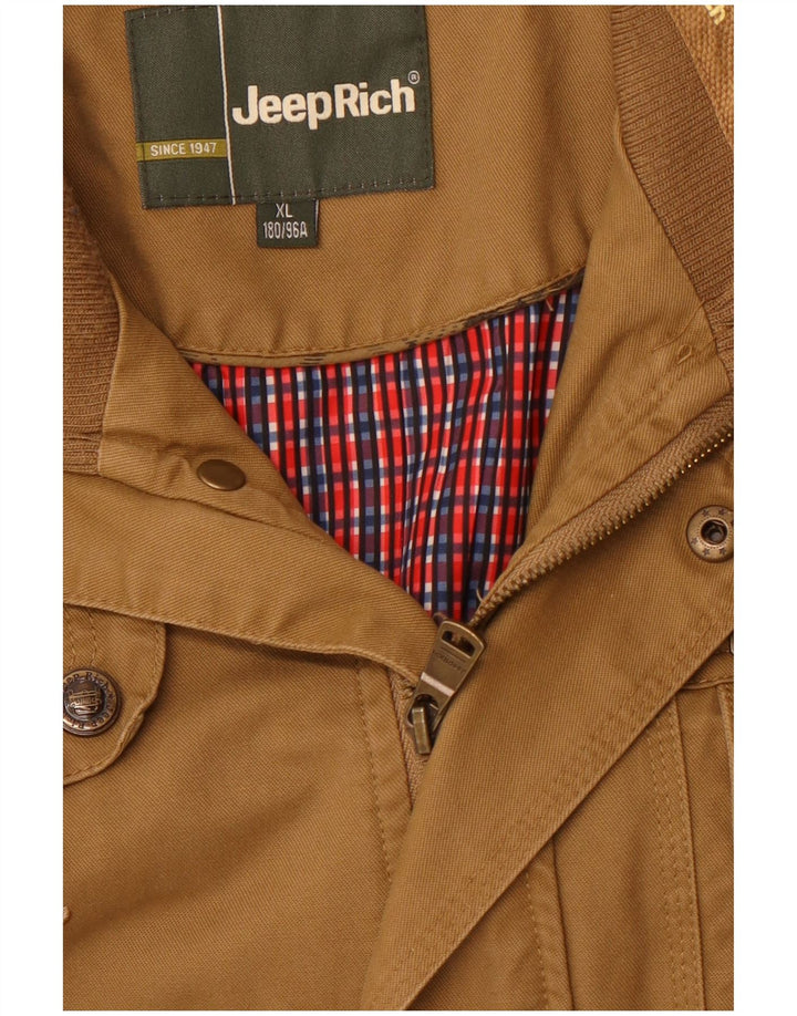 Jeep Rich Chaqueta militar para hombre UK 42 XL Marrón