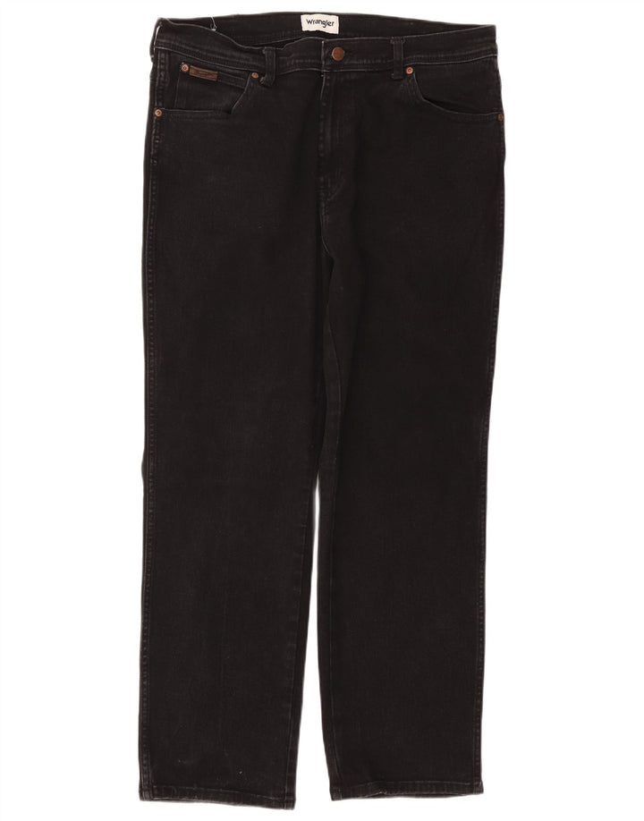 WRANGLER Vaqueros rectos Texas para hombre W38 L30 Algodón negro