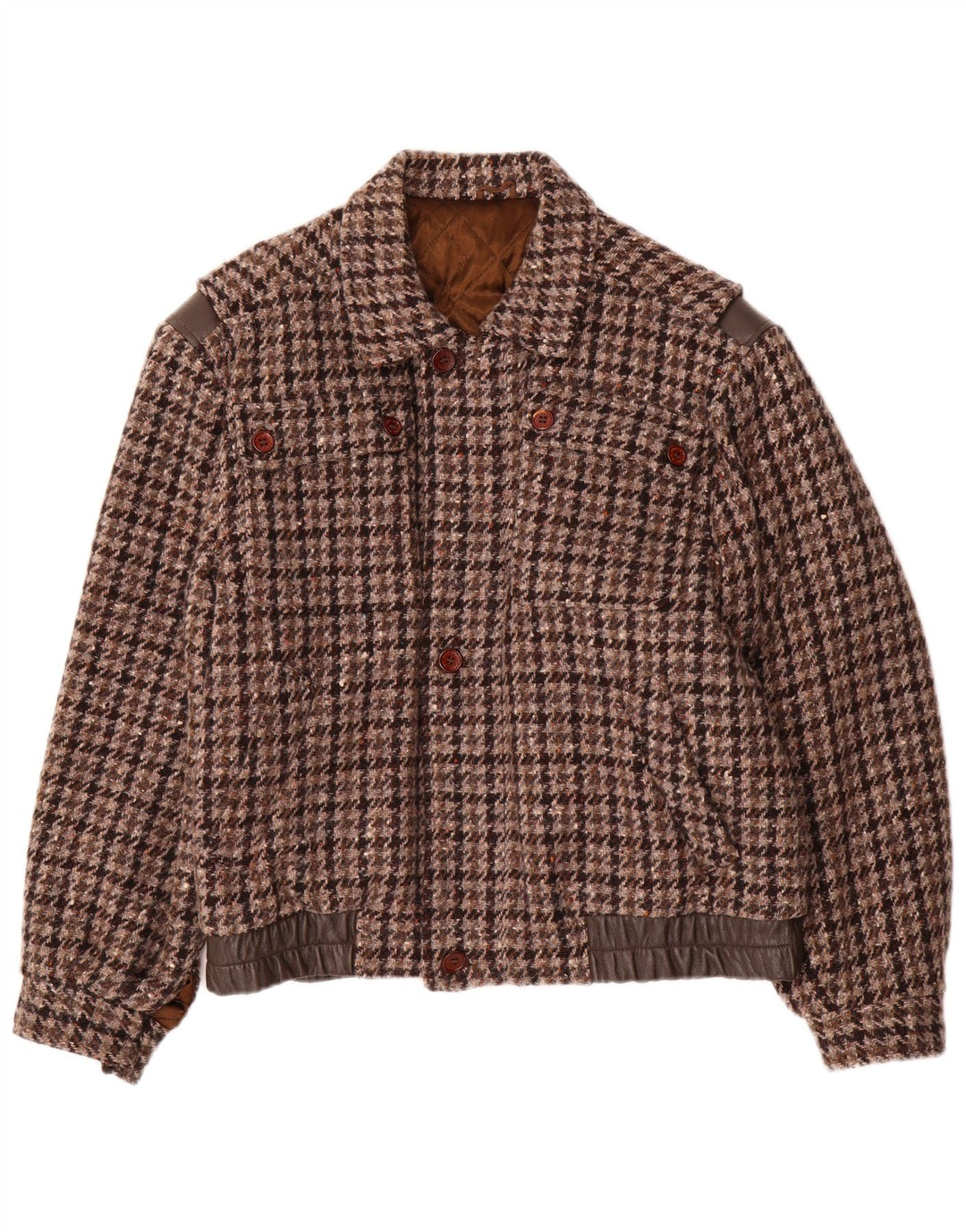 Dimensiones Chaqueta bomber para hombre IT 46 Small Marrón Lana de pata de gallo