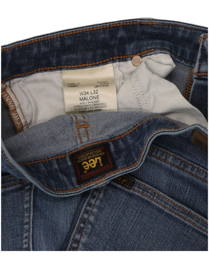 Lee Vaqueros Ajustados Malone para Mujer W34 L30 Algodón Azul