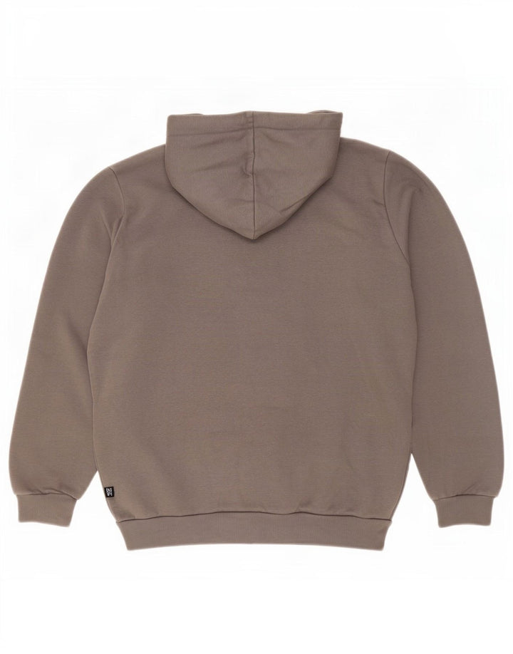 Puma Hombre Sudadera Con Capucha Gráfica Jersey De Algodón Gris Medio