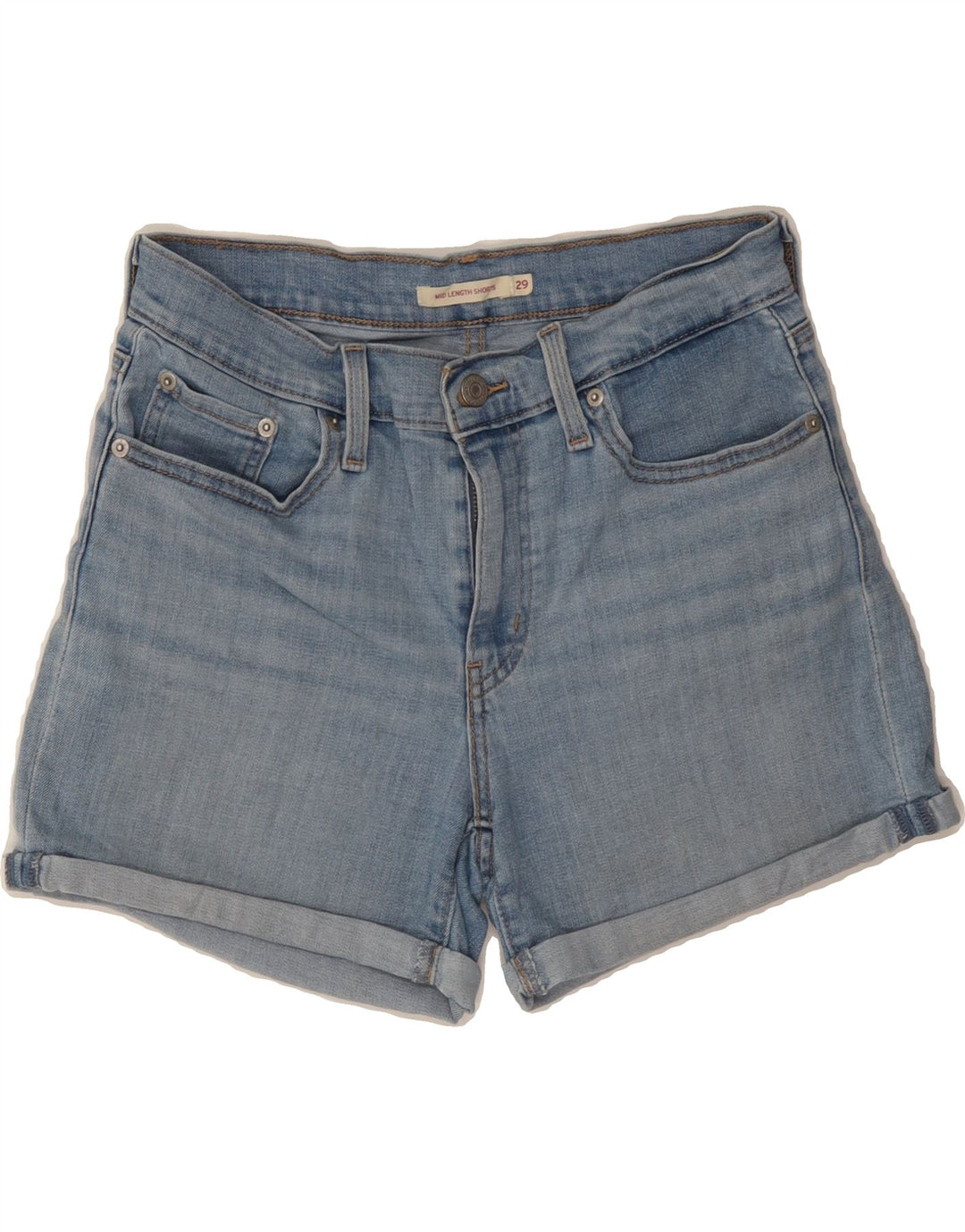 LEVI'S Womens Denim Shorts W29 Medium Blue Cotton Vintage Levi's and Second-Hand Levi's from Messina Hembry 