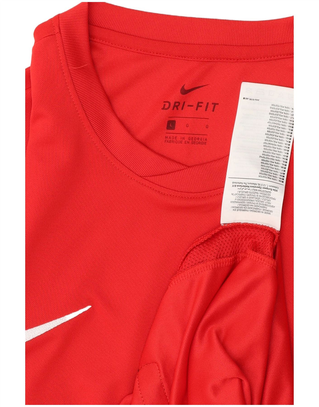 NIKE Camiseta gráfica Dri Fit para hombre Top grande poliéster rojo