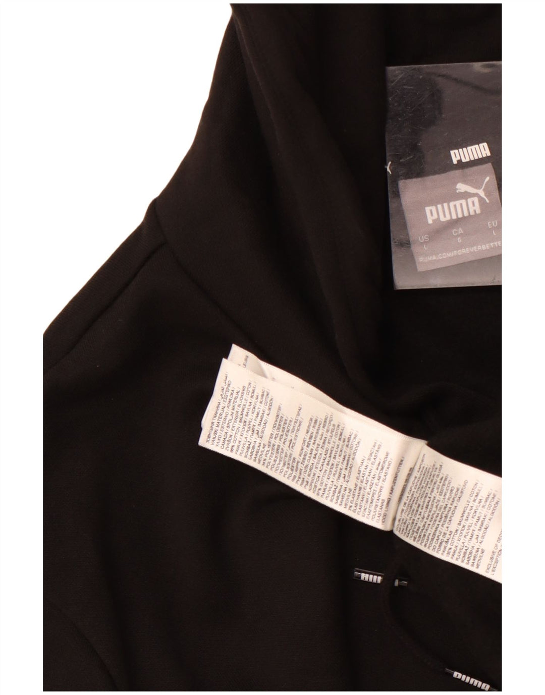 Puma - Sudadera con capucha para hombre, talla grande, algodón negro