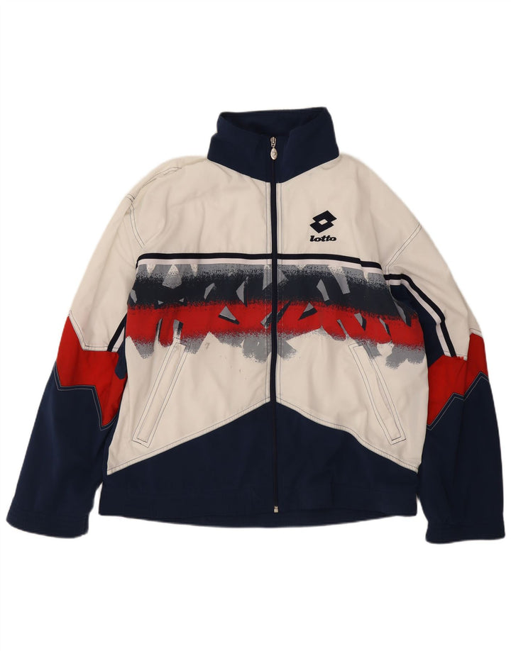 Lotto Mens Graphic Chándal Top Chaqueta Grande Azul Marino Colorblock