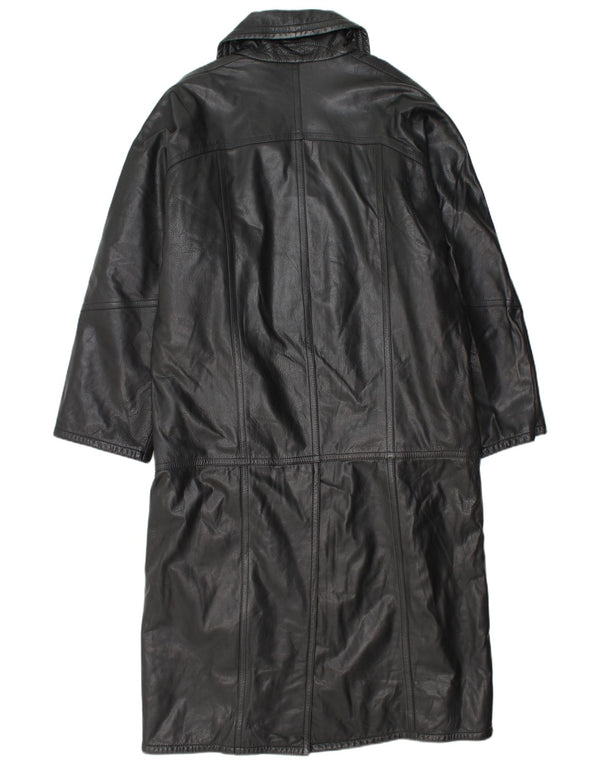 Vittorio Forti Abrigo de cuero para hombre IT 48 Medium Black